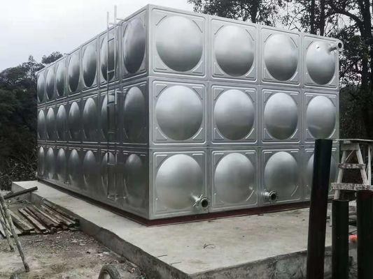 Tangki air baja tahan karat terisolasi 1.0MPa 0.6MPa Untuk ruangan