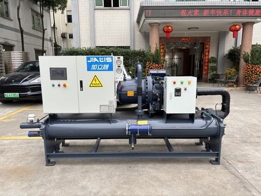 Chiller Dingin Air dengan 59.5m3/h Aliran pendingin 5-35.C Rentang suhu 380-415V Pasokan listrik