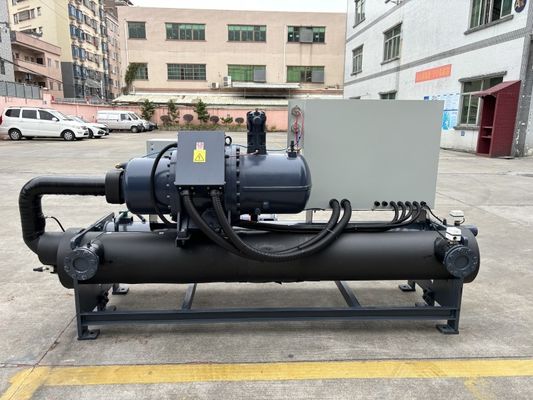 Chiller Dingin Air dengan 59.5m3/h Aliran pendingin 5-35.C Rentang suhu 380-415V Pasokan listrik