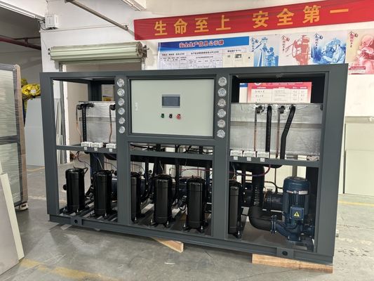Sistem pendingin air air Shell Tube Condenser R22/R407C Pengendali mikroprosesor pendingin 5-300KW