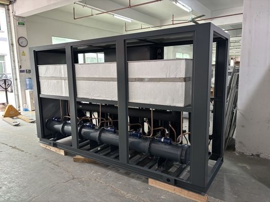 Sistem pendingin air air Shell Tube Condenser R22/R407C Pengendali mikroprosesor pendingin 5-300KW